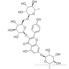 4H-1-Benzopyran-4-one,3-[[6-O-(6-deoxy-a-L-mannopyranosyl)-b-D-galactopyranosyl]oxy]-7-[(6-deoxy-a-L-mannopyranosyl)oxy]-5-hydroxy-2-(4-hydroxyphenyl) CAS 301-19-9